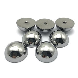 Demi-bille en carbure de tungstène sur mesure de haute précision avec filetage interne, noyau de valve en carbure cémenté pour vannes industrielles - Product Image 3