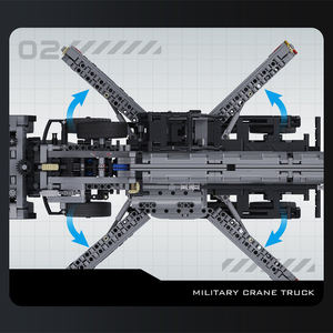 Moc צבאי עגור משאית בניין מכונית מודל שליטה מרחוק צעצועים חילוץ אש משוריין 2686 pcc61507 - Product Image 4