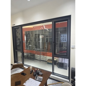 Elegante ventana con marco de aluminio 115, doble acristalamiento templado, unidad antihumedad para construcción residencial - Product Image 1