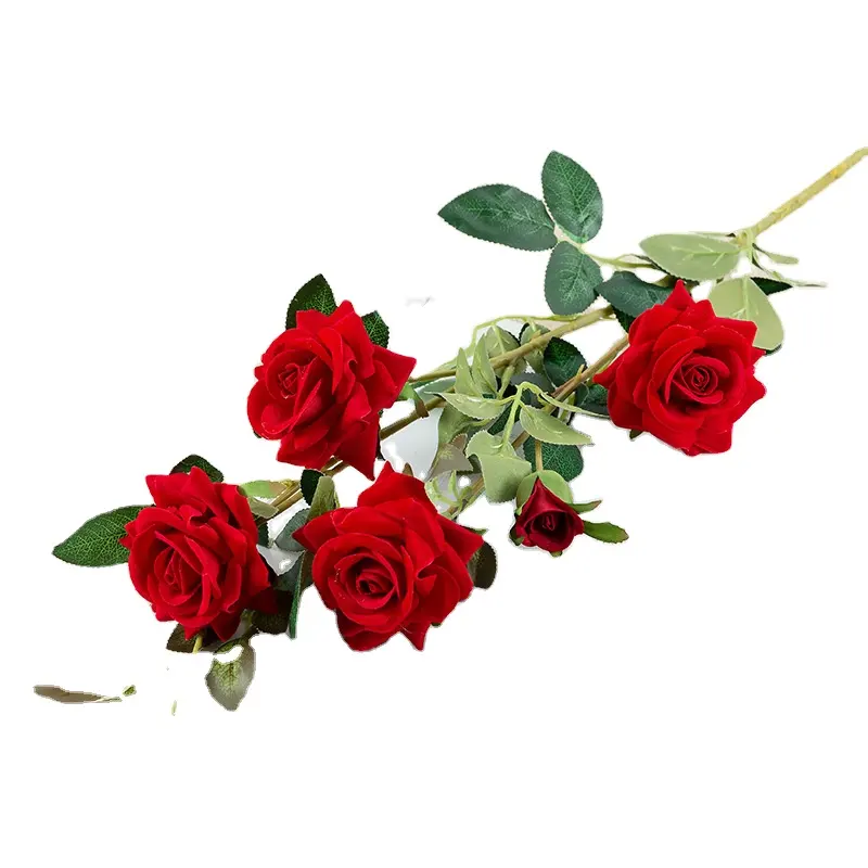 Shininglife-ramo de rosas artificiales de boda, venta al por mayor