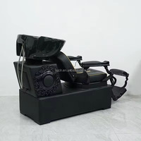Fauteuil de lavage inclinable de luxe Jincheng pour salon de coiffure, chaise de soin capillaire moderne pour salon de beauté avec bassin en céramique.