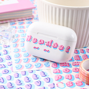 2 pièces couleur anglais lettres numéro autocollant enfants mignon journal main compte bricolage décoratif Alphabet autocollants baiser coupe étanche - Product Image 3