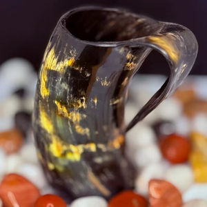 Custom Handcrafted Viking Drinking Horn Eco-Friendly Style <b>for</b> Norse Mythology <b>Lovers</b> and Collectors - Product Image 1