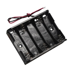 Caja de soporte de batería de 1,<span class=keywords><strong>5</strong></span> v de tamaño <span class=keywords><strong>aa</strong></span>, 2, 3, <span class=keywords><strong>4</strong></span>, <span class=keywords><strong>5</strong></span>, 6, 8, 10 ranuras con cables, sin interruptor de cubierta, soporte de baterías de plástico, <span class=keywords><strong>4</strong></span> Uds. - Product Image 5