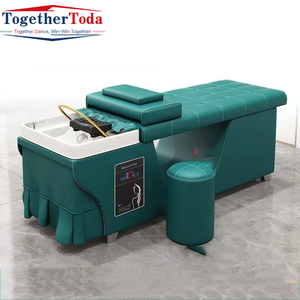 Cama de Lavado de Cabello Eléctrica Profesional Moderna con Cuero PU para Salón de Belleza y Barbería - Product Image 5
