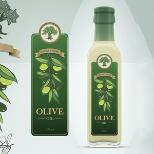 Tùy Chỉnh Dầu Ô Liu Nhãn Dính Kim Loại Vàng Lớn lên Lá Trong Suốt Rõ Ràng Logo Dập Nổi In Kỹ Thuật Số Chai Nhãn - Product Image 2