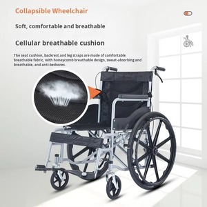 Steel Chair Elderly Patient Disabled Hemiplegia Nursing Product Wheelchair Folding Manual Wheelchair for Disabled - Product Image 4