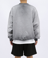 Hoodie Pria Grosir Hip Pop Model Washed Custom Street Cotton Drop Shoulder, Sweatshirt Polos Oversize Tebal