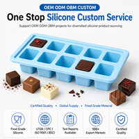 Molde de Silicona Cuadrado para Chocolate con 10 Cavidades, Bandeja de Postres de Grado Alimenticio para Barras de Caramelo y Repostería
