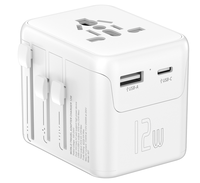 Chargeur universel multifonctionnel Kangtravel 12W avec adaptateur USB et Type-C, US, UK et EU pour les voyages