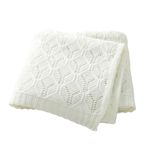 Coperta in Maglia per Neonati con Motivo a Onde, Morbida e Traspirante, Unisex per Neonati e Bambini - Product Image 1