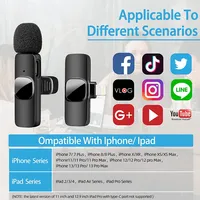 2.4g küçük mobil K9 K8 için Mic Youtube Mini yaka mikrofonu mikrofon profesyonel kablosuz mikrofon rophone kablosuz mikrofon telefon için