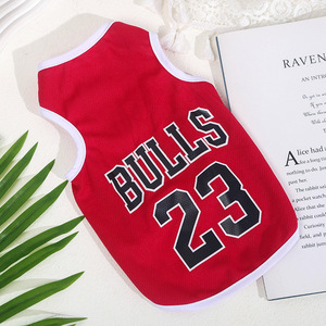 Rompi Anjing Motif Cetak Poliester Mewah Klasik Gaya Basket |   Pakaian Hewan Peliharaan Musim Panas yang Ringan, Bernapas, dan Cepat Kering untuk Penggunaan Sehari-hari - Product Image 6