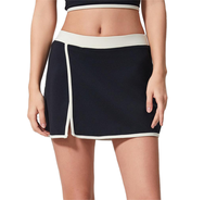 Faldas de tenis transpirables de nailon/spandex marrón para mujer con pantalones cortos de forro interior, personalizables con nombre de equipo, para adultos, para usar en canchas de tenis en verano.