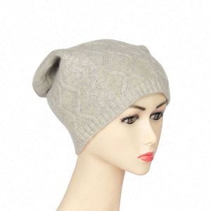 Custom <b>Slouch</b> <b>Beanie</b> Knitted 100% Pure Cashmere <b>Beanies</b> Hats for Promotion - Product Image 2