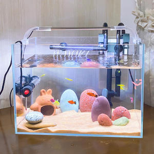 <span class=keywords><strong>Aquarium</strong></span> de bureau moderne et écologique en verre carré ultra-transparent de qualité supérieure pour salon et chambre à coucher - Product Image 4