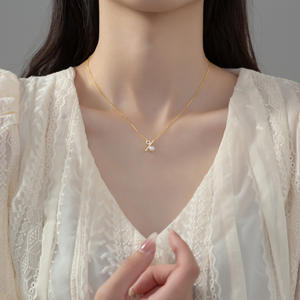 S925 Pure <b>Silver</b> Autumn <b>Pearl</b> <b>Necklace</b> for Women Retro Style Light Luxury Temperament D9993 - Product Image 2