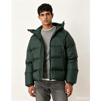 Veste d'hiver matelassée unisexe OEM personnalisée en gros pour homme, manteau à capuche imperméable en nylon