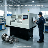 Machine de polissage de sièges de vannes sphériques CNC à écran tactile, équipement de rectification double station