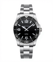 Montre de plongée pour homme SEIKO en acier inoxydable, résistante à l'eau jusqu'à 300 m, mouvement mécanique, phase de lune, luxe, sport, mode