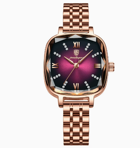 POEDAGAR 712 Luxury Women Watch Dress Elegant Femme <b>Clocks</b> Reloj Stainless Steel Square Waterproof Quartz Ladies Wristwatches - Product Image 5