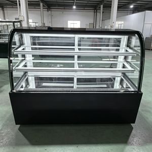 <span class=keywords><strong>Vitrine</strong></span> à gâteaux en verre incurvé pour boulangerie, réfrigérateur à refroidissement par air à faible consommation et sans givre, <span class=keywords><strong>service</strong></span> OEM ODM, personnalisation du logo et de la taille - Product Image 6