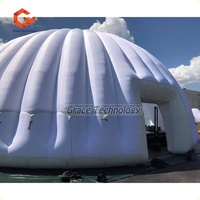 Festival de musique Fond de scène gonflable blanc Tente gonflable Igloo Air Dome Auvent Décoration extérieure