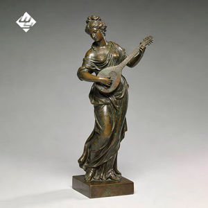 Escultura Clásica de la Diosa Musa con Lira, Decoración Religiosa para Iglesia, Estatua de Jardín de Bronce Personalizada - Product Image 2