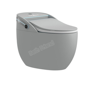 Thời trang màu đen thông minh nhà vệ sinh chỗ ngồi Châu Âu CE tiêu chuẩn tầng gắn thông minh nhà vệ sinh đầy màu sắc nước Closet <span class=keywords><strong>WC</strong></span> - Product Image 6