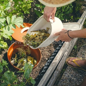 GARDMATE Poubelle à compost enterrée moderne de 10 L, modèle G08468, pour la conversion des déchets de jardin, boîte <span class=keywords><strong>blanche</strong></span> - Product Image 4