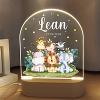 Veilleuse USB personnalisée pour bébé et enfant, lampe avec nom personnalisé, décoration de chambre d'enfant, chambre de nouveau-né, décoration de la maison, souvenir d'anniversaire, cadeau