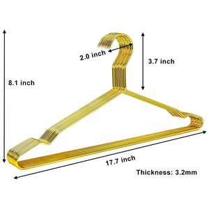 Perchas Metálicas Doradas para Ropa con Ranura, Gran Capacidad de Carga, Perchas para Abrigos y Trajes, Perchas para Colgar Ropa - Product Image 2