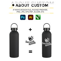 Gobelet isotherme en acier inoxydable OEM/ODM de 350 ml à 1000 ml, bouteille d'eau isolée avec logo personnalisé pour article promotionnel