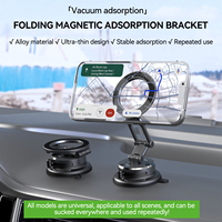 Support magnétique pour téléphone de voiture à ventouse pliable pour tableau de bord, bureau, salle de bain, mur, fenêtre, conduite mains libres