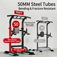 ATHSPO Tour de musculation autoportante avec barres de traction et dips, réglable en hauteur, double barre, équipement d'entraînement de force pour le haut du corps