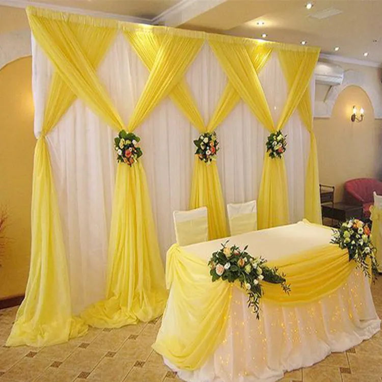 L'oem personalizza la tenda romantica del contesto drappo il tessuto Hall Wedding Decor decorazioni di nozze indiane sfondo tende matrimonio