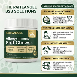 Suplemen Imunitas Kunyah Lembut untuk Anjing dan Kucing, Penunjang Kulit dan Bulu, Label Pribadi, Pemasok Grosir OEM - Product Image 1