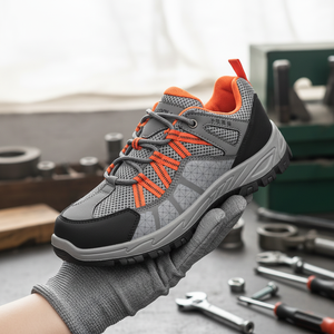 Zapatillas Deportivas de Moda para Hombre, Color Gris, con Puntera de Acero, Impermeables, Antideslizantes, para Trabajo en Fábrica, Construcción, Senderismo, Seguridad, para Verano - Product Image 1