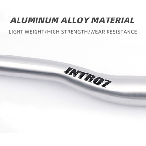 Guidon en alliage d'aluminium Intro7 BS08, tube central de 31,8 mm, longueur 470 mm, léger, haute résistance, pour vélo fixie et vélo de route - Product Image 4
