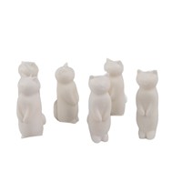 Bougie parfumée semi-artisanale en cire de soja, style chat cylindrique, pour la maison et l'hôtel, pièce décorative d'ambiance