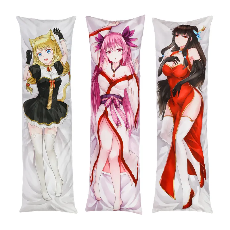 Vograce Tùy Chỉnh Sexy Nhân Vật Hoạt Hình Ngắn Sang Trọng Cơ Thể Dakimakura Gối