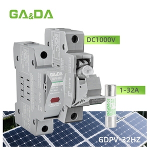 Penjualan Laris GA&DA 1P 2P 1-32A Sekring DC Surya PV dengan Basis Sekring Plastik 1000V dan Penyangga 20kA 50/60Hz - Product Image 1