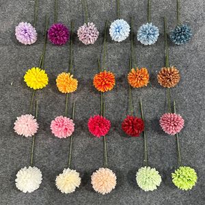 Fleurs artificielles en soie, chrysanthèmes à tige unique, pour décorations de mariage, fabrication artisanale par moulage par injection - Product Image 2
