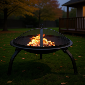 Brasero de Acero Firefly de 22 Pulgadas para Exteriores, para Leña, con Pinzas, Portátil y Autónomo - Product Image 2