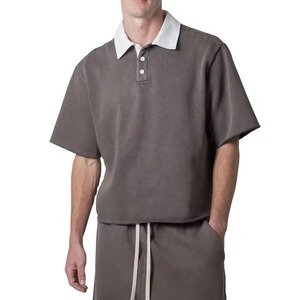 Chemises pour hommes 100% Coton, Coupe Droite Personnalisée, Couleur Unie, Épaules Tombantes, Grammage Lourd 220g, Logo Personnalisé, Formelles, Respirantes - Product Image 2