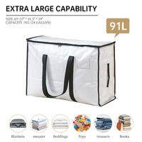 Offre Spéciale ménage voyage clair couette sac de rangement portable grands sacs mobiles avec poignée fermeture éclair