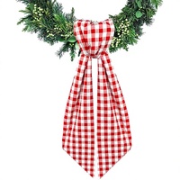 Dekorasi Karangan Bunga Natal Kustom untuk Pintu Depan, Hiasan Pita, Pita Pohon Natal, Personalisasi