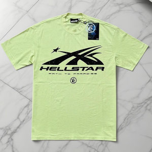 Kaos Vintage 100% Katun dengan Cetakan Hell Star, Oversized Streetwear Top Unisex, Longgar, Gaya Hip Hop Amerika untuk Musim Panas - Product Image 4