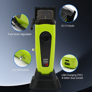 Cortadora <span class=keywords><strong>de</strong></span> <span class=keywords><strong>Pelo</strong></span> Profesional <span class=keywords><strong>de</strong></span> Alta Calidad con Logotipo Personalizable, Motor sin Escobillas <span class=keywords><strong>de</strong></span> 11500 RPM, USB con Base, Inalámbrica a Batería - Product Image 3
