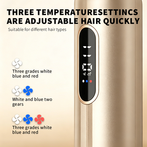 Styler professionnel à flux d'air 5 en 1, ensemble sèche-cheveux, baril gauche/droit 32 mm, chaleur 50-110°C, volume rebondissant, boucleur interchangeable - Product Image 4